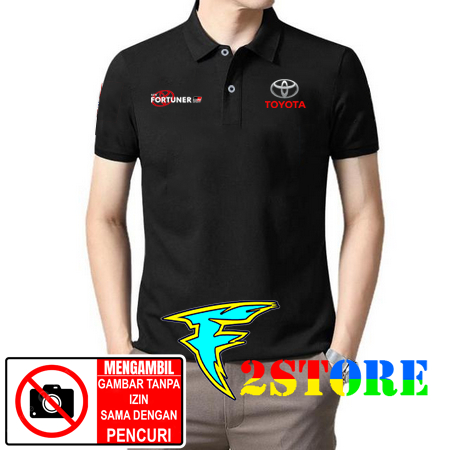 Baju Kaos Kerah Model Polo TOYOTA NEW FORTUNER 2.8GR SPORT Tampak Depan F2ASTORE