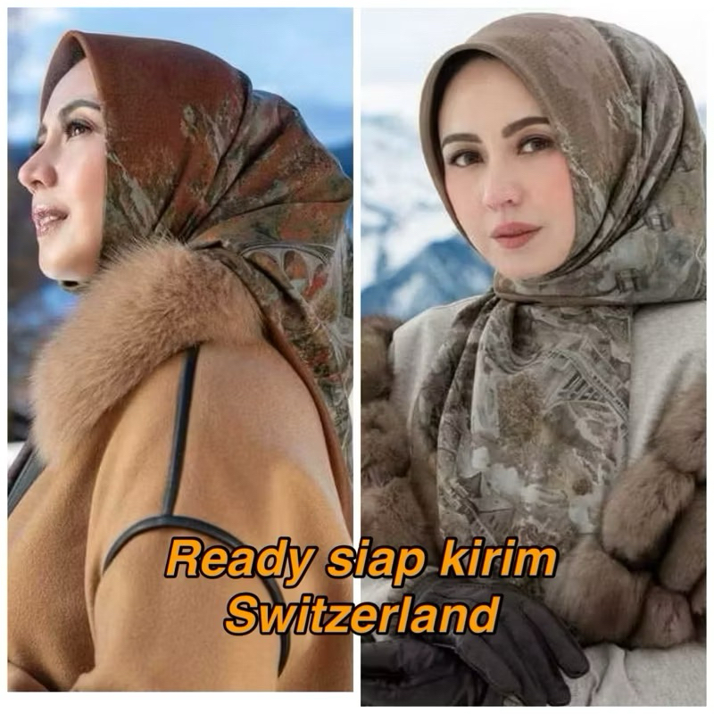 RARE switzerland series buttonscarves allegra alpine limited edition calluna