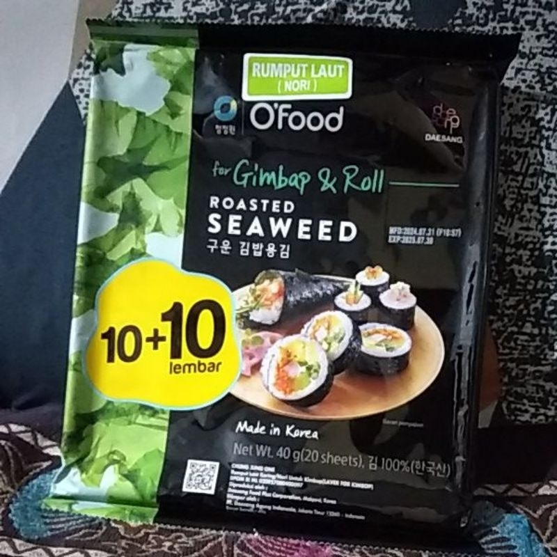 

Nori / Rumput Laut kering 20 lembar Chung Jung One