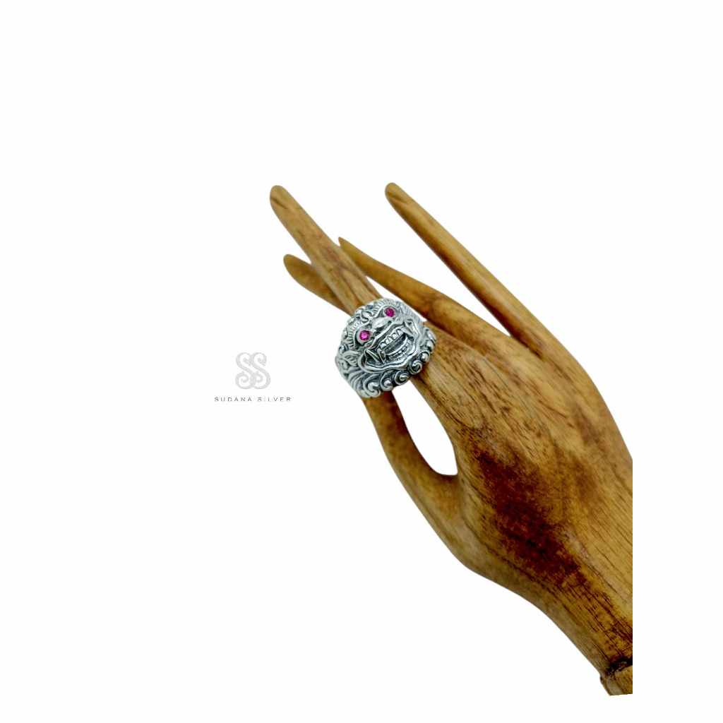 Cincin Barong Perak Silver 925 Hadmande Bali Aksesoris Fashion