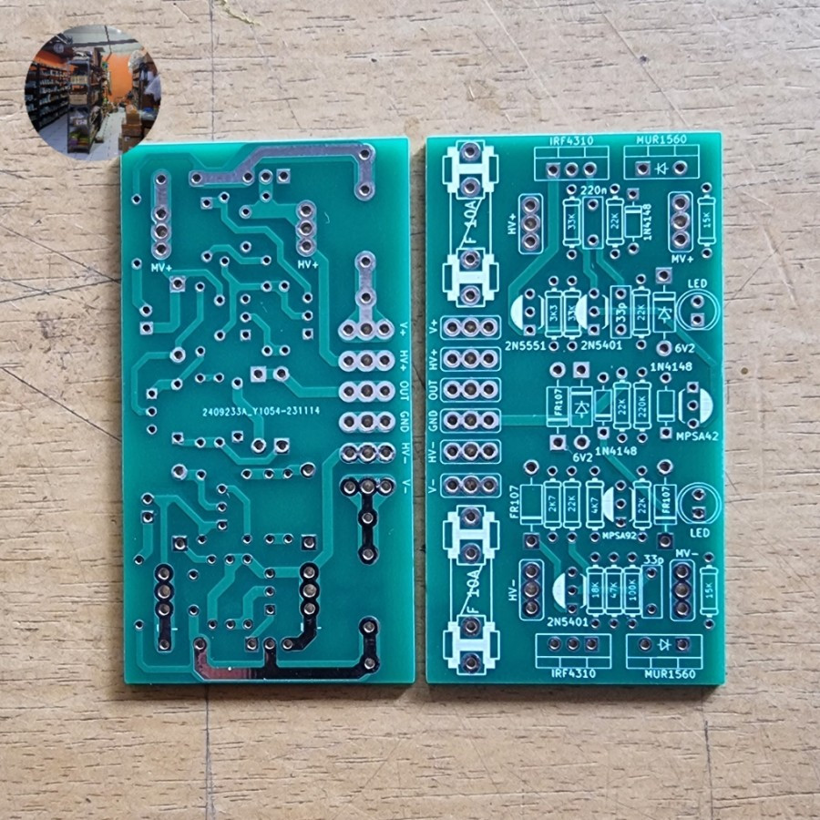 PCB Stepper Class H Audio Amplifier 2U Dauble Layer