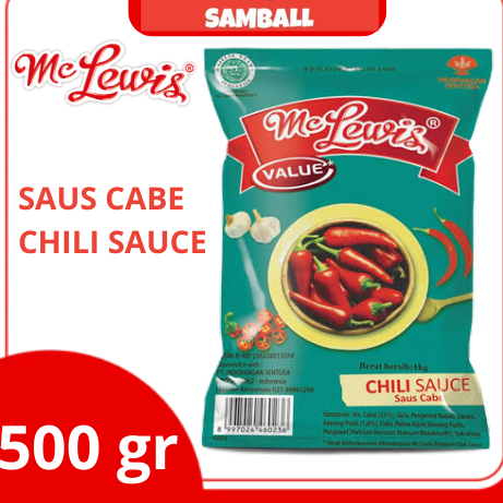 

Mc Lewis Chili Sauce Value - 500gr / Saus Sambal