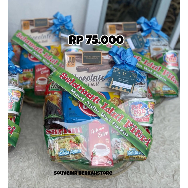 

PARCEL LEBARAN/paket Idul fitri/paket 75 rb/paket snack+paket sembako/paket murah