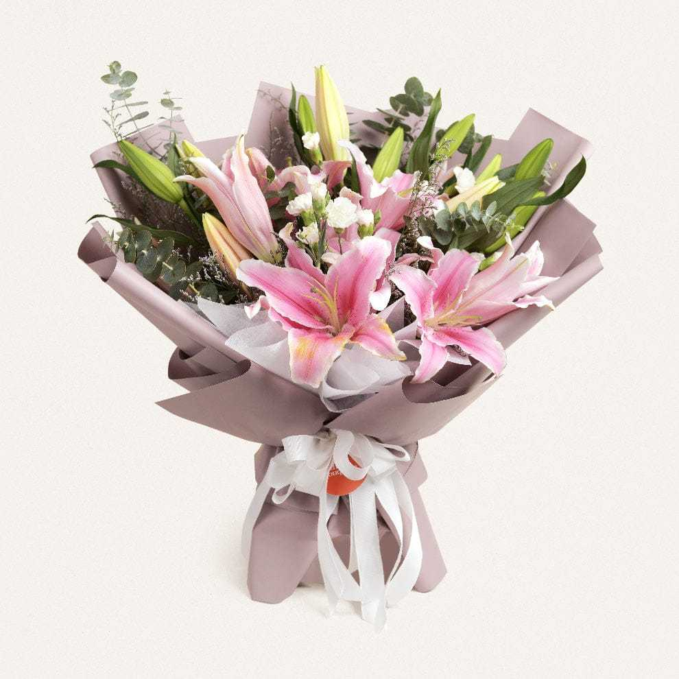 BEINS - LILY ASLI BUCKET BUNGA LILY / HADIAH ANNIVERSARY