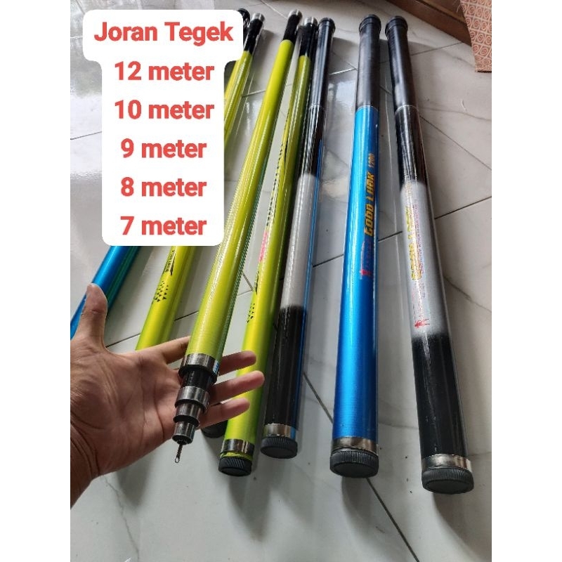 Joran Tegek 12 meter 10 meter 9 meter 8 meter 7 meter kuat solid kaku, Joran Tegek pancing/Bendera/p