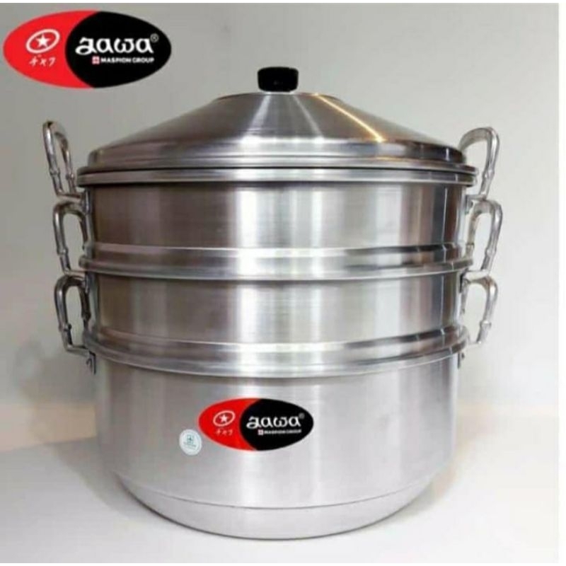 Panci Kukus / Langseng / Klakat Jawa 3 Susun Aluminium Maspion