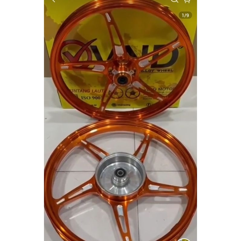 Velg VND racing bintang laut ring 17 Jupiter z/mx old/fizr/vega velg vnd bintang laut
