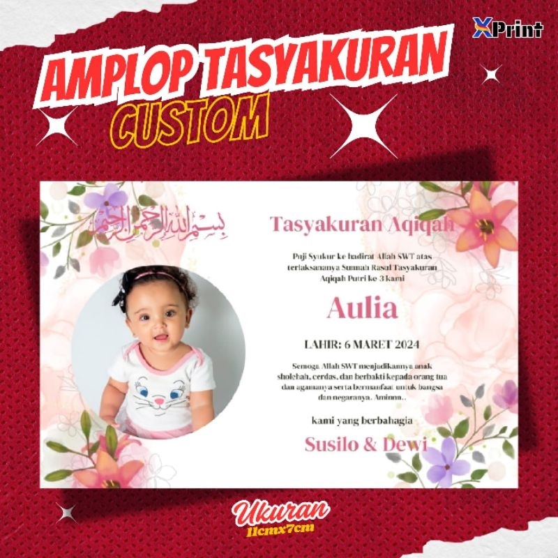 

Amplop tasyakuran aqiqah 50 pcs