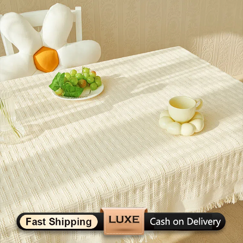 【COD】Taplak meja Nordic benang katun taplak meja kelas atas   Taplak meja kopi rumbai taplak meja ta