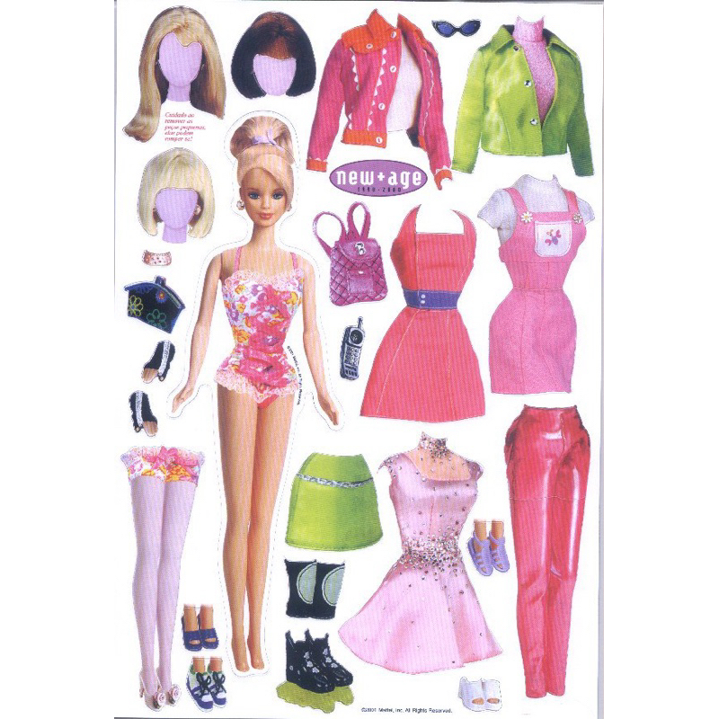 Paper dolls barbie cutie