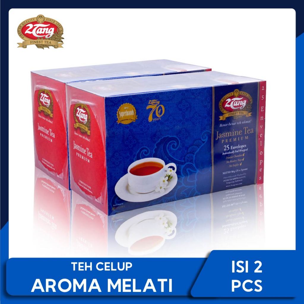 

2Tang Jasmine Tea Premium Amplop Teh Celup [2 box @25 Amplop/2 gr]