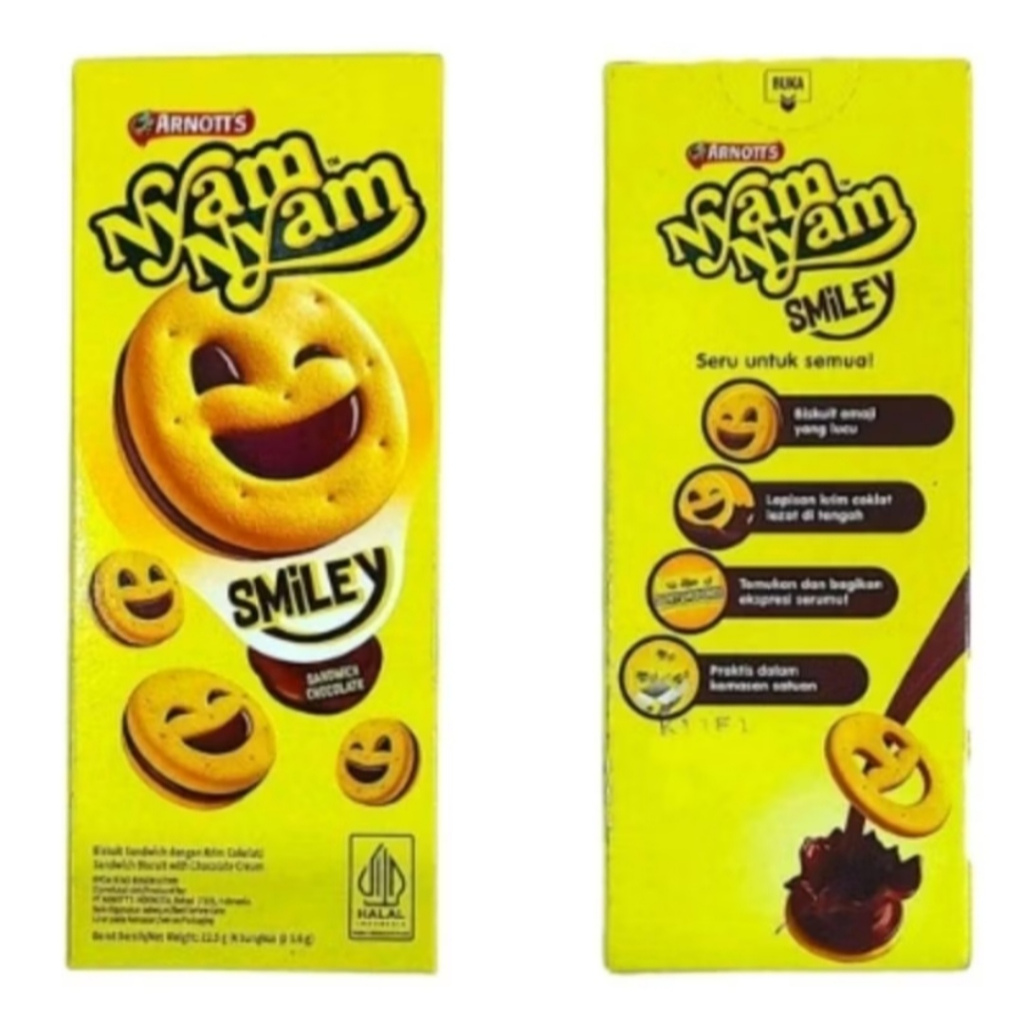 

Nyam Nyam Smiley Sandwich Coklat 22,5 gr