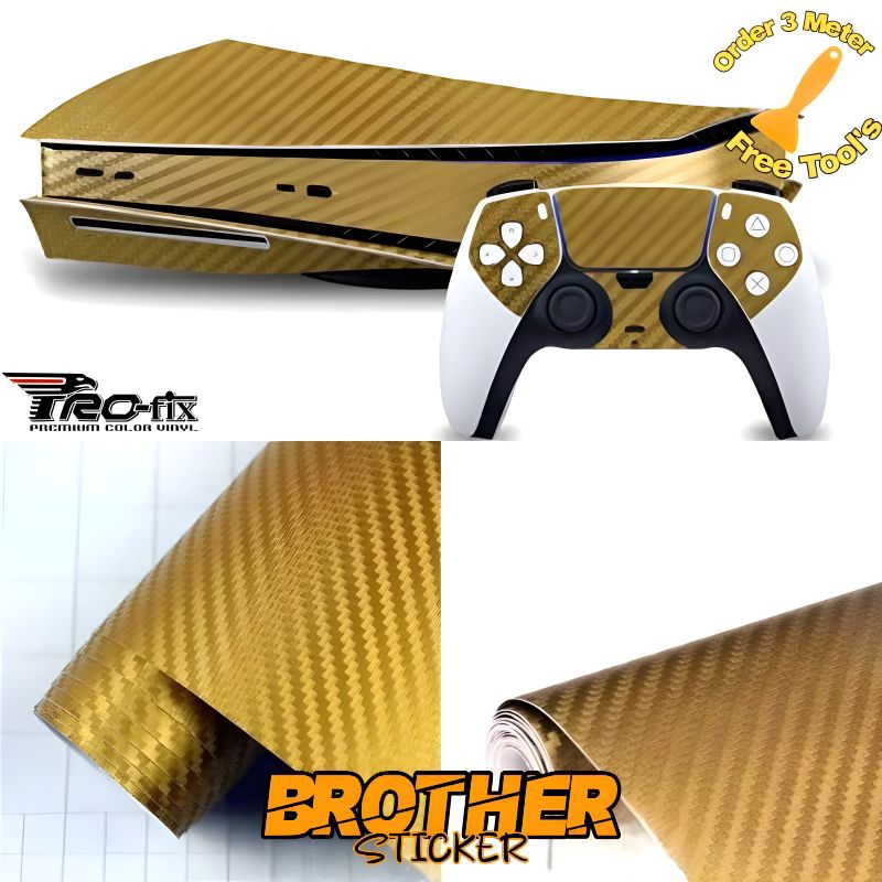 stiker skotlet carbon 3D gold sticker scotlite dasbor motor