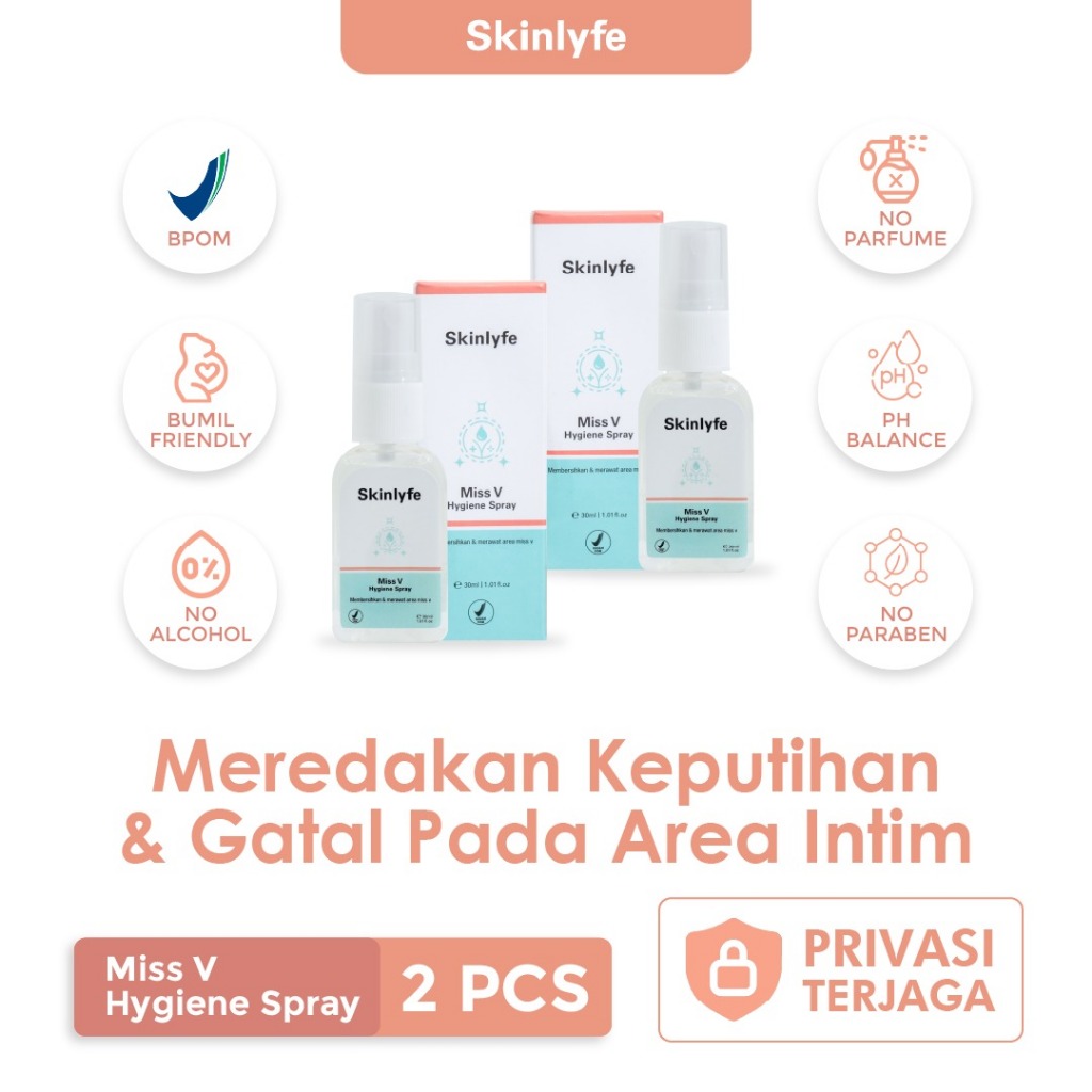 Skinlyfe 2 Pcs Miss V Spray Perawatan Miss V dan Pengharum Miss V Kewanitaan