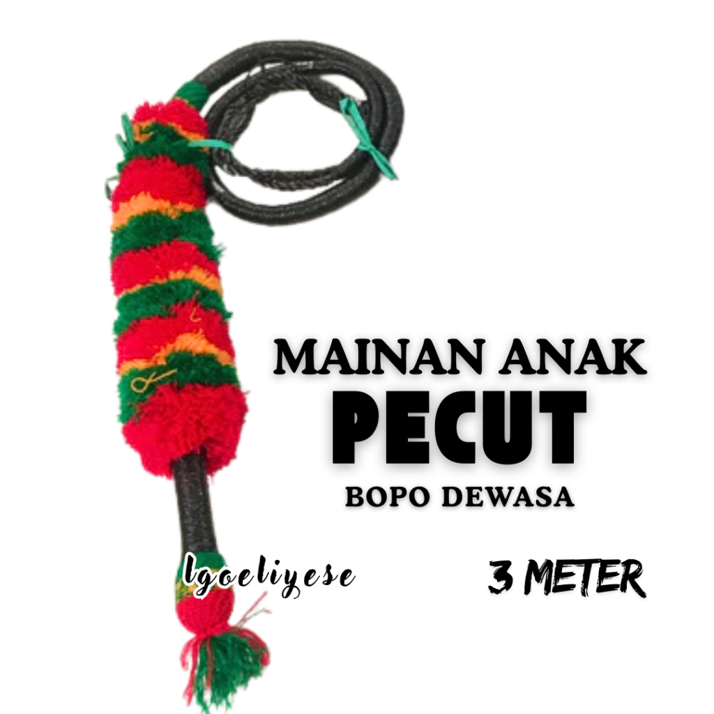 Pecut Bopo Dewasa / Pecut Jaranan Jumbo Dewasa / Cambuk Jaranan / Pecut Tari