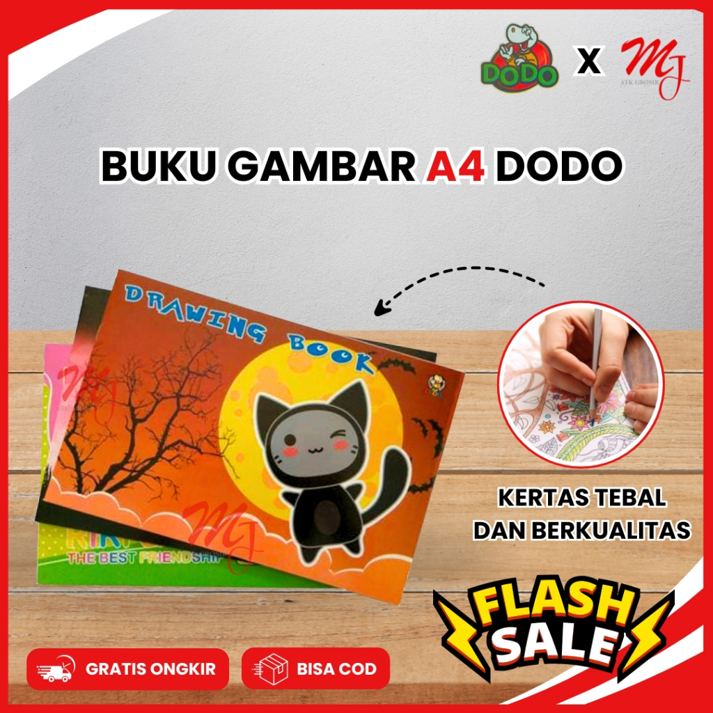 

(10 pcs) Buku Gambar A4 Dodo