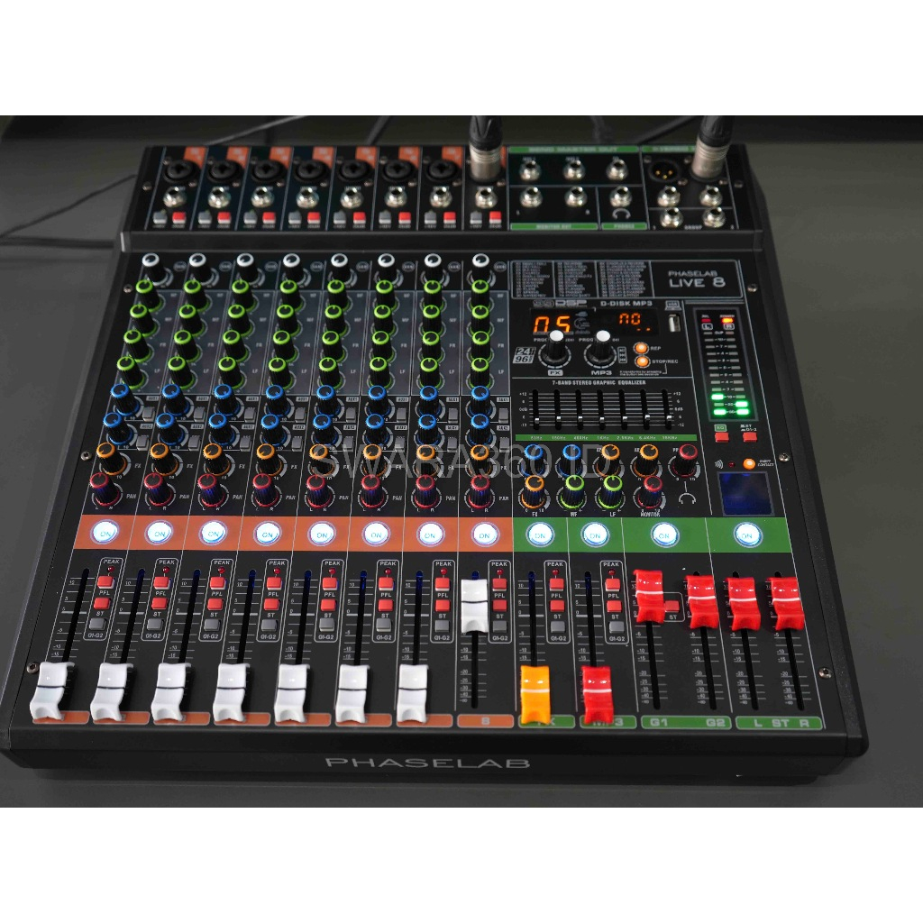 Mixer audio phaselab live 8pro 8ch mp3 efek