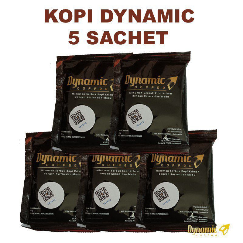 [Tidak Asli Uang Kembali] Bisa COD Kopi Dynamic 5 Sachet Original Kopi Stamina Pria Dewasa Kuat Alam