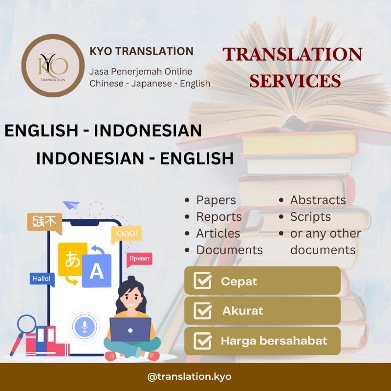 JASA PENERJEMAH BAHASA INGGRIS | Translate Bahasa Indonesia - Inggris dan sebaliknya