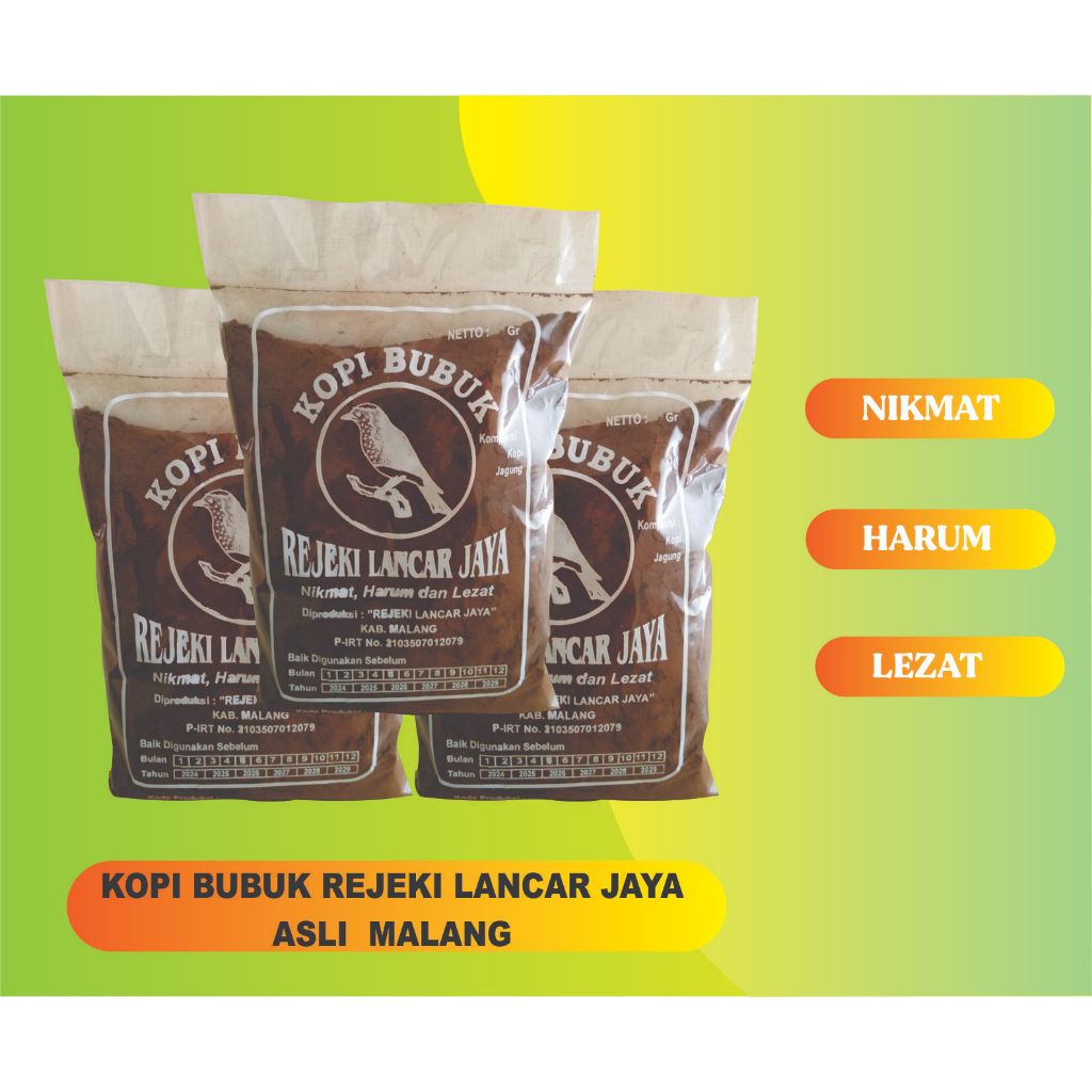 

Kopi Bubuk Rejeki Lancar Jaya Asli Malang