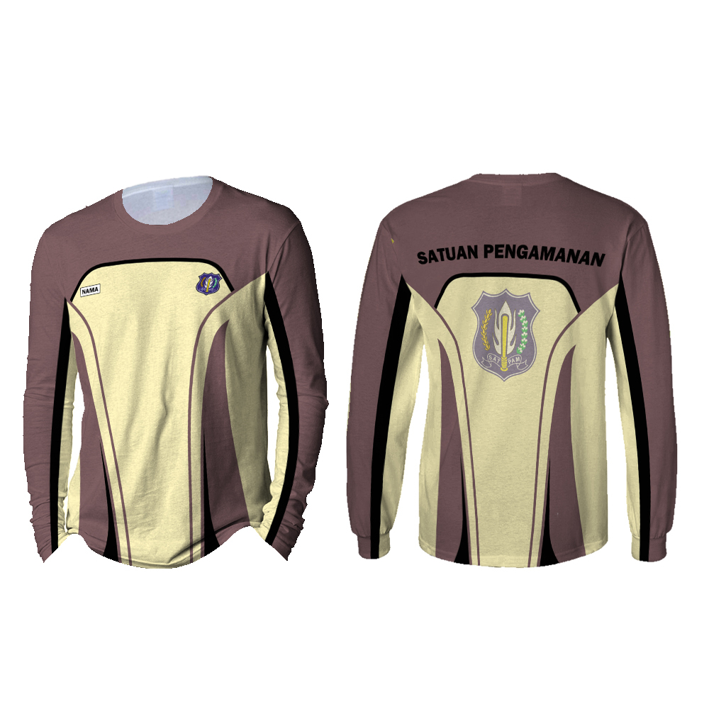Kaos Satpam | Jersey Satpam | Baju Security Lengan Panjang | Baju Pria Satpam Security Custom Nama
