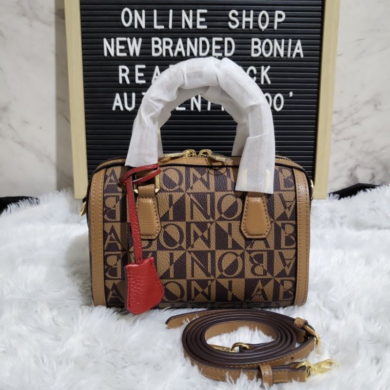 tas bonia original speedy mini monogram coklat xs