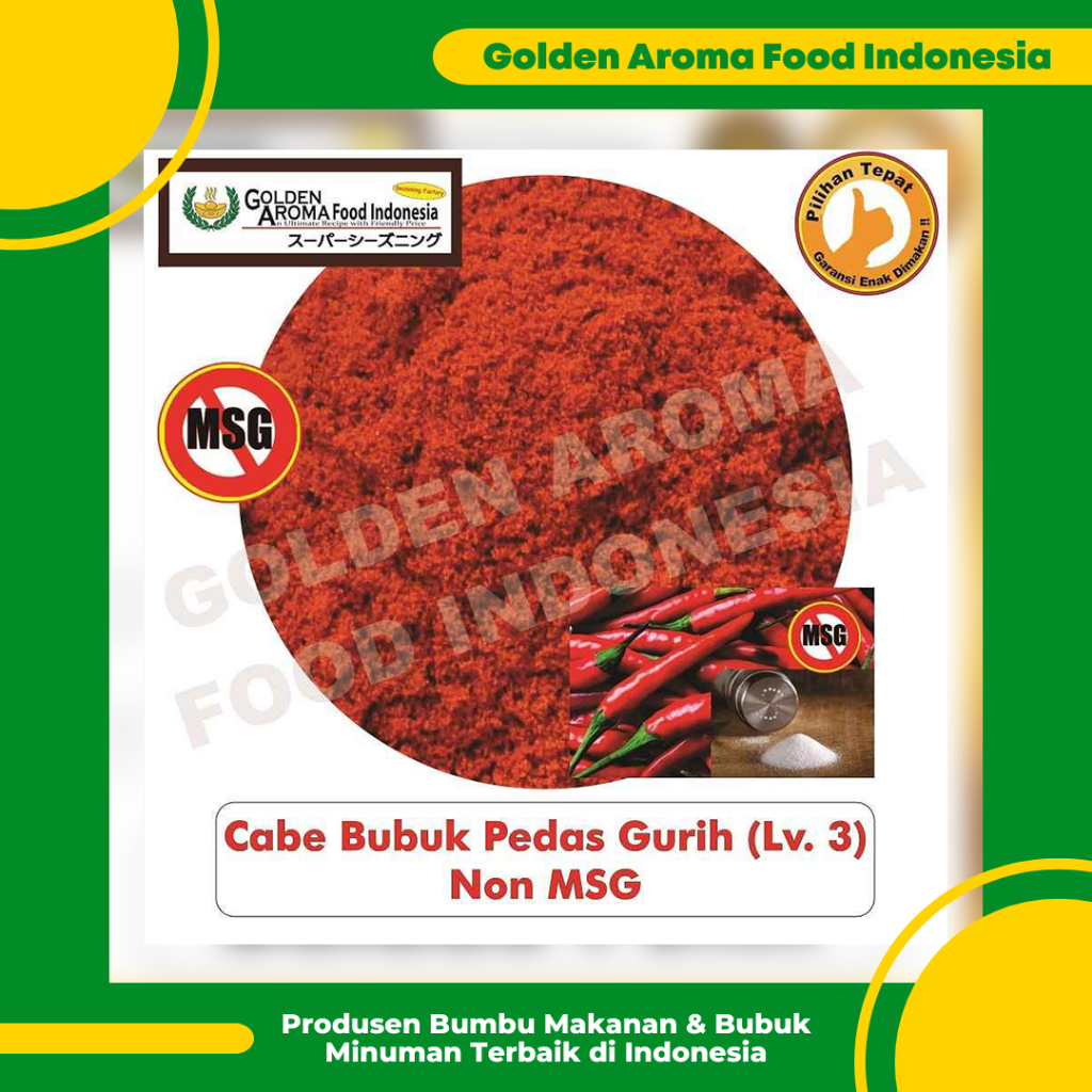 

Cabe Bubuk Pedas Gurih Level 3 Non MSG 1 Kg Jual Bubuk Cabe Pedas Gurih Level 3 Non MSG Murah GAFI