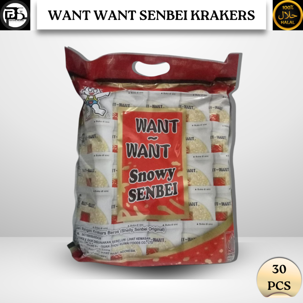 

Want Want Senbei Original Isi 30 Pcs - Snack Renyah Rasa Gurih