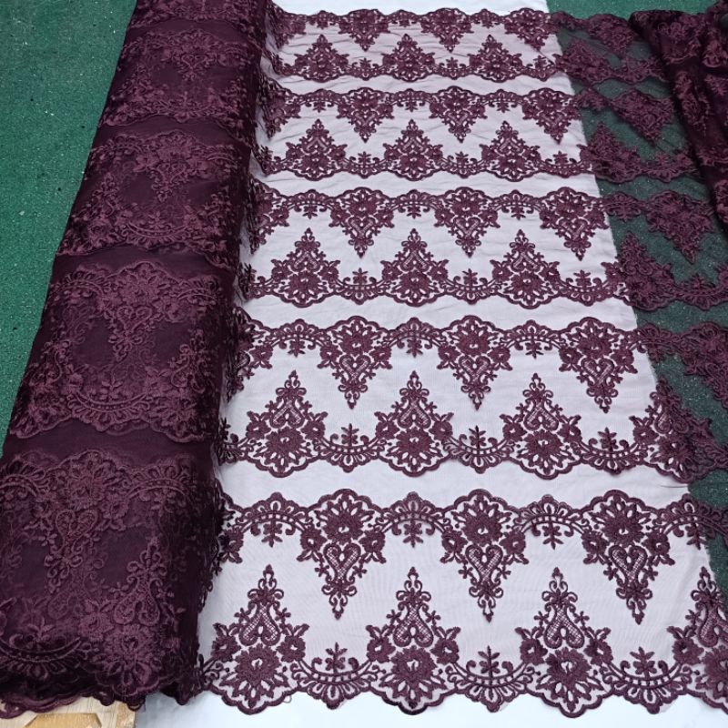 Kain tile renda//tulle renda Kain Motif Bunga Lebar 135 cm x hinggi/kain tirai motif bunga lela barb