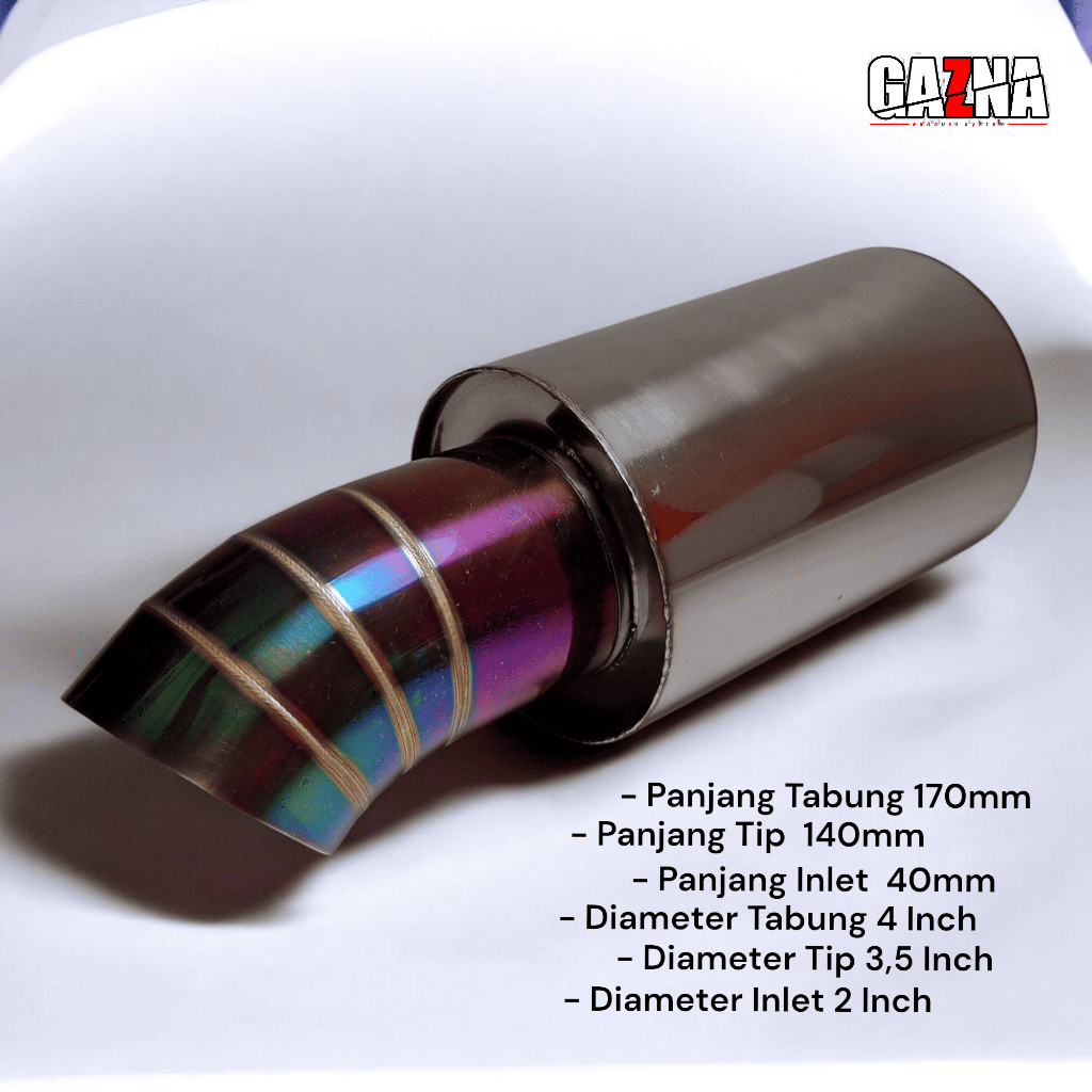 KNALPOT MOBIL MUFFLER MOBIL JS TITAN TIP PELANGI RAINBOW TIP