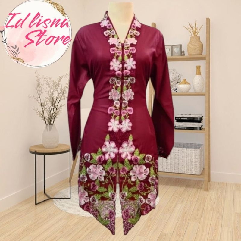 Realpict Kebaya Encim Dewasa Kebaya Encim Betawi Kebaya Encim Modern Baju Encim Kebaya Encim Bordir 