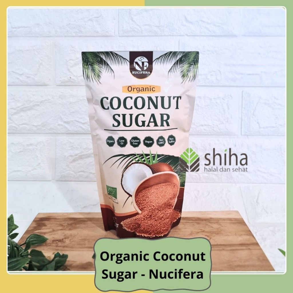 

SHIHA - Organic Coconut Brown Sugar 250 gr I Gula Kelapa Organik Vegan Halal - Nucifera