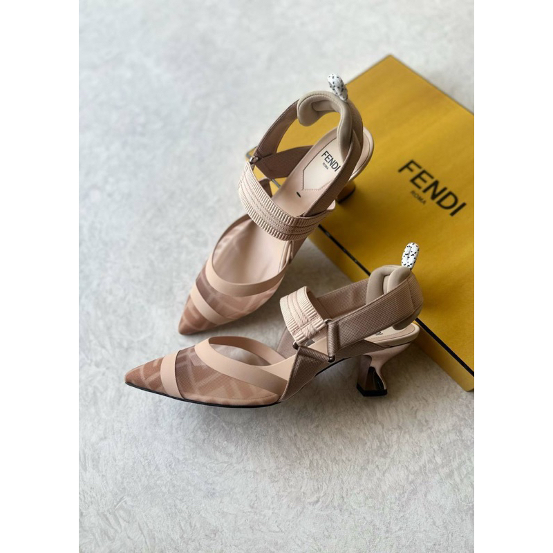FENDI FF colibri slingback heels