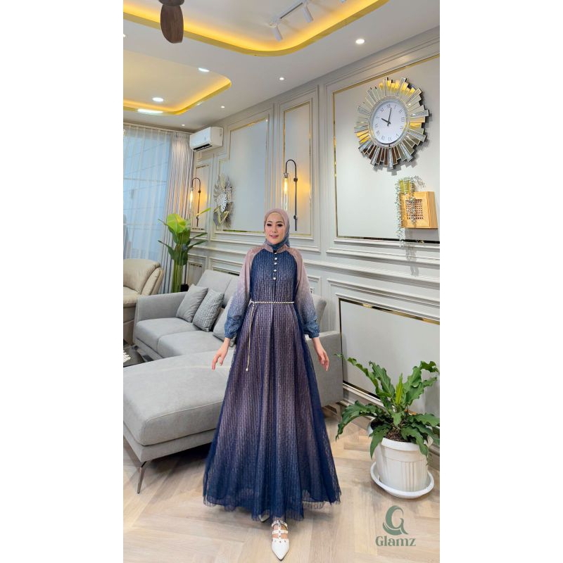 TOKOBAJUZIDAN / DAIVA GLZ / SETELAN GAMIS JILBAB / SET JILBAB CERUTY MIX TILE DOT PLISKET VIRAL MODE