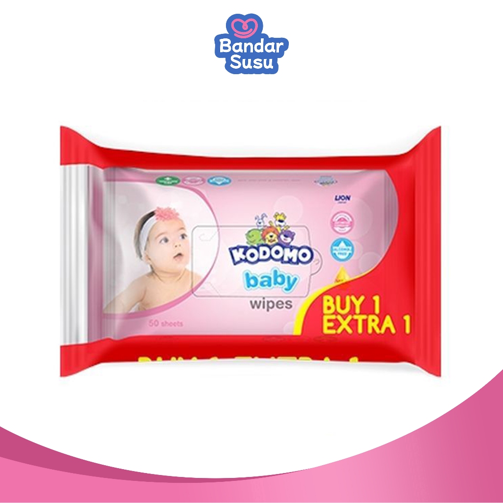 TERMURAH KODOMO BABY WIPES 50+50S TISU BASAH