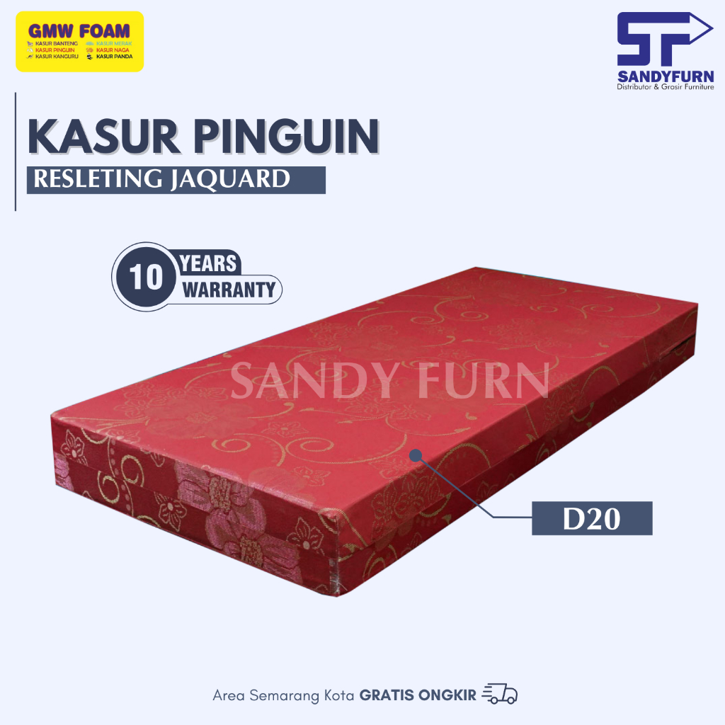GMW Foam - Kasur Busa - Pinguin - Resleting Jacquard