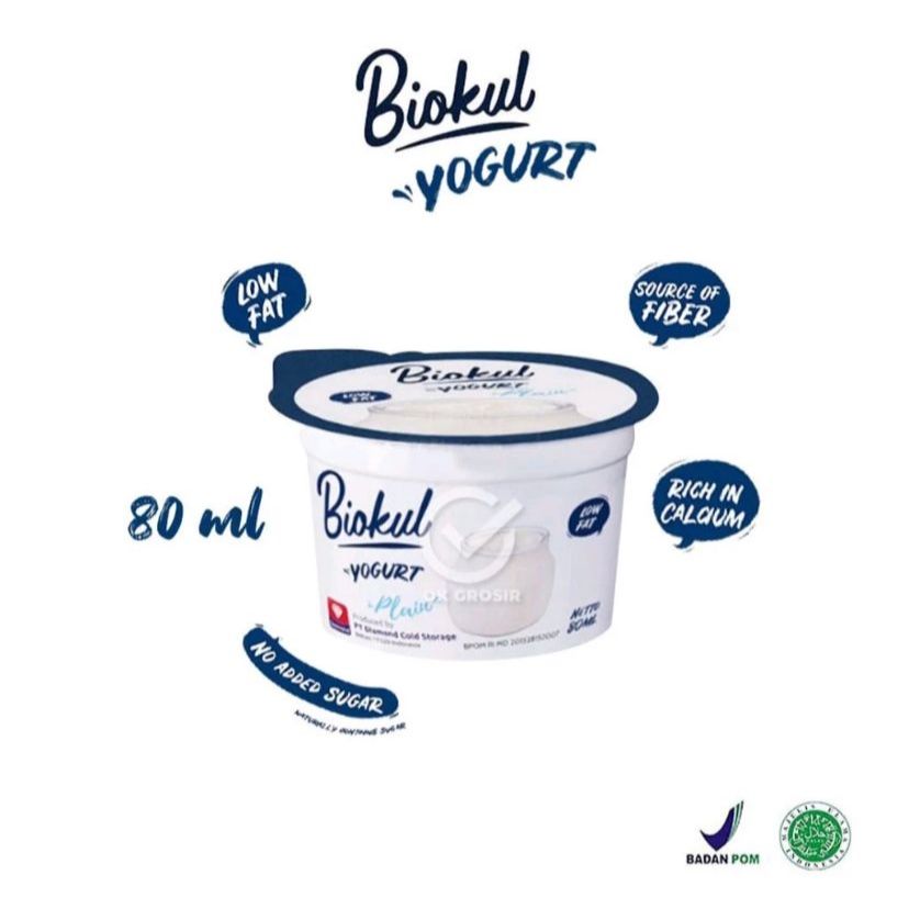 Biokul Yogurt Plain 80ml | Yoghurt MPASI Bayi | Makanan Bayi | Snack Bayi | Makanan Sehat