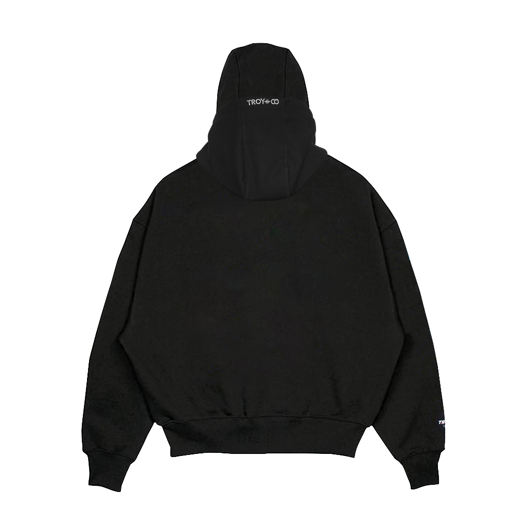 Troy Company Hoodie Zipper Balaclava Black Hektor - Hoodie Zipper Ninja Balaclava Hitam ZBH 2908