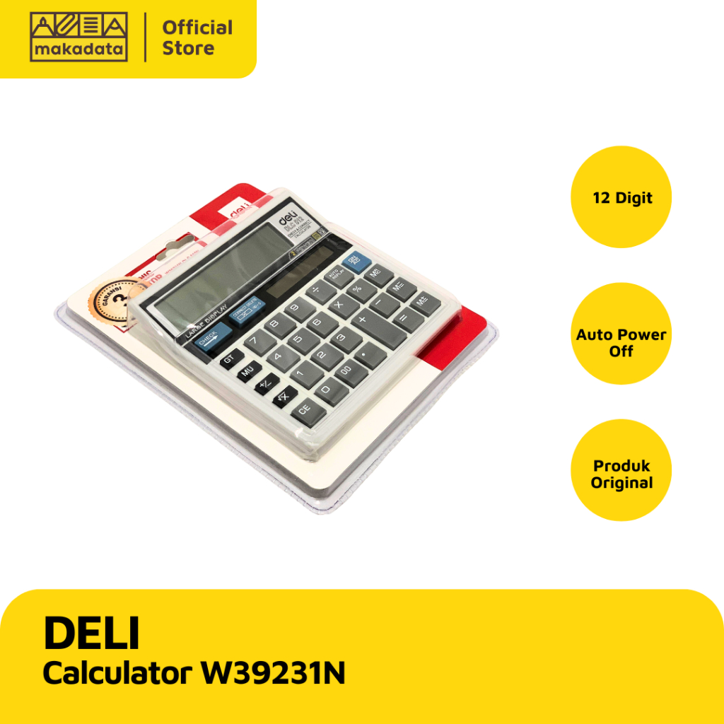 

DELI CALCULATOR | KALKULATOR W39231N GREY MURAH