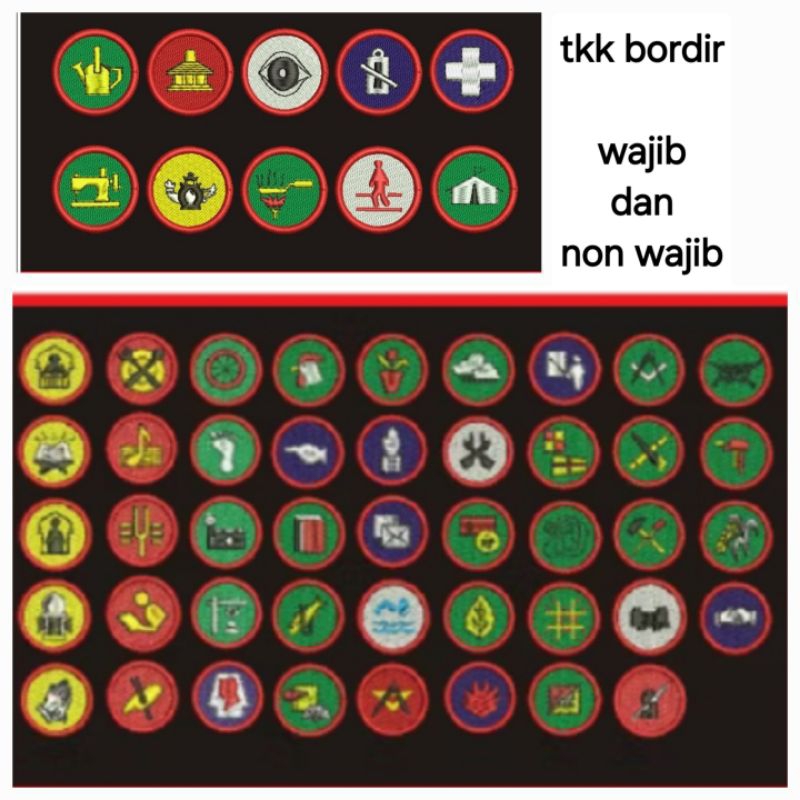 Tkk penggalang purwa /Bedge bordir tkk pramuka penggalang purwa wajib dan non wajib