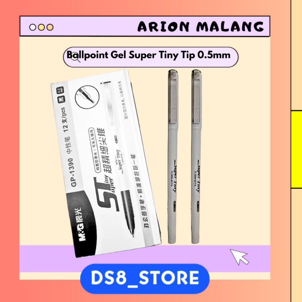 

M&G Ballpoint Gel Super Tiny Tip 0.5mm Black AGP13901110500H