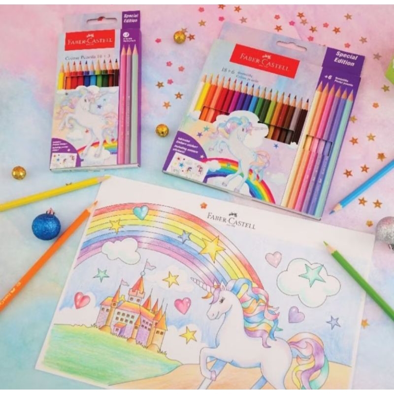 

COLOR PENCIL/PENSIL WARNA FABER-CASTELL EDISI UNICORN 12W (115127) / 24W (115128)