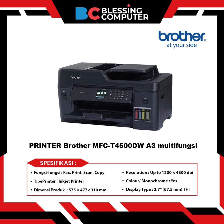 PRINTER Brother MFC-T4500DW A3 multifungsi