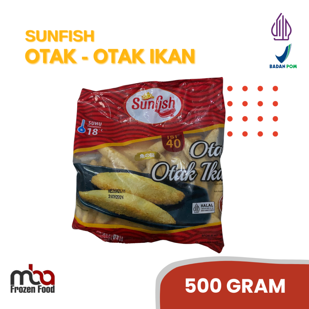 

SUNFISH Otak Otak Ikan Isi 40bj 500 Gram /Ikan /Olahanikan /Frozenfood /Nugget /Camilan /Dimsum /Steamboat /Sop /Tomyum /Grill /Bakaran /Bakso /Kueikan