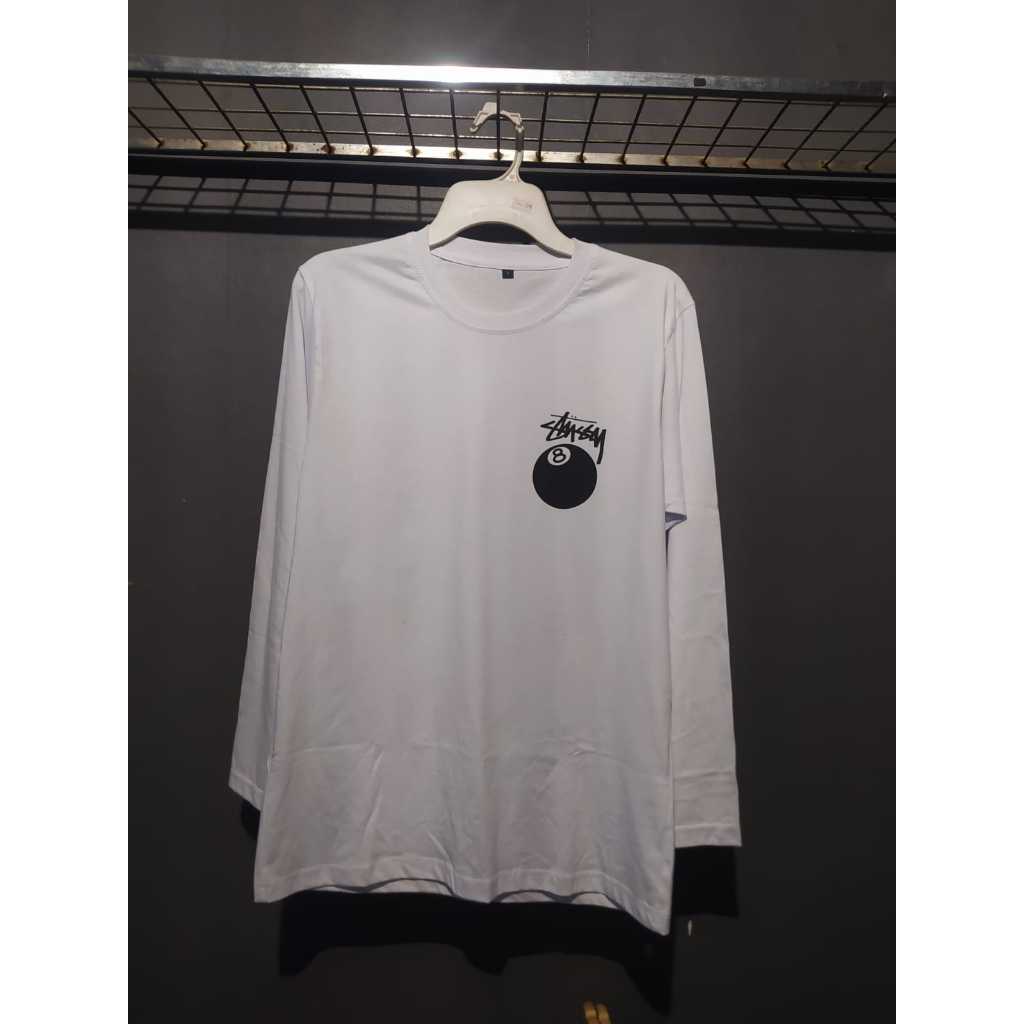 Kaos Tshirt Stussy - 8 ball Lengan Panjang Premium Quality Longsleeve cotton combed premium
