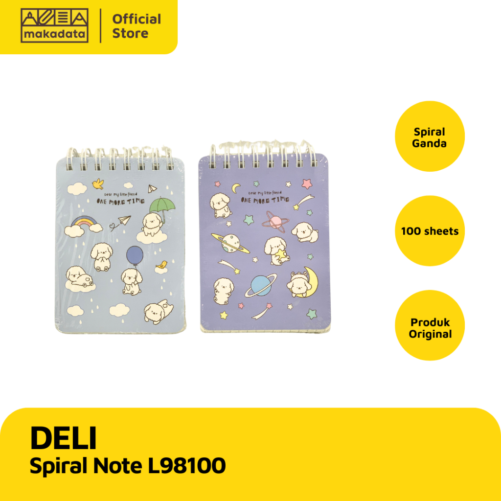 

DELI RING BOOK BUKU TULIS BUKU CATATAN SPIRAL MINI POCKET A7 L98100 MURAH