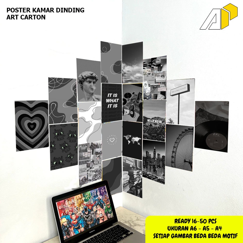 Poster Dinding Kamar Gambar Grey / Poster aesthetic / Poster Kamar / Hiasan Dinding / COD