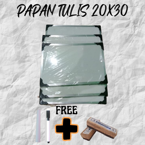 

Papan Tulis Bolak Balik Bisa Digunakan Spidol dan Kapur 20X30 Free Spidol, Penghapus + Kapur