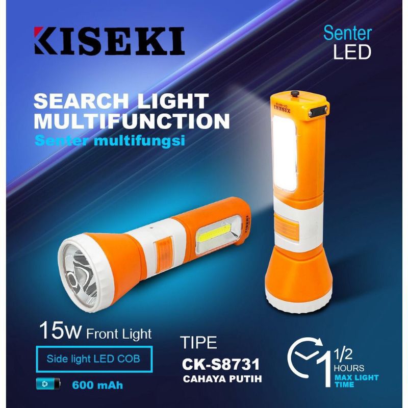 Kiseki Senter CK-S8731 Senter Tangan Rechargeble Emergency Led Light Super Bright