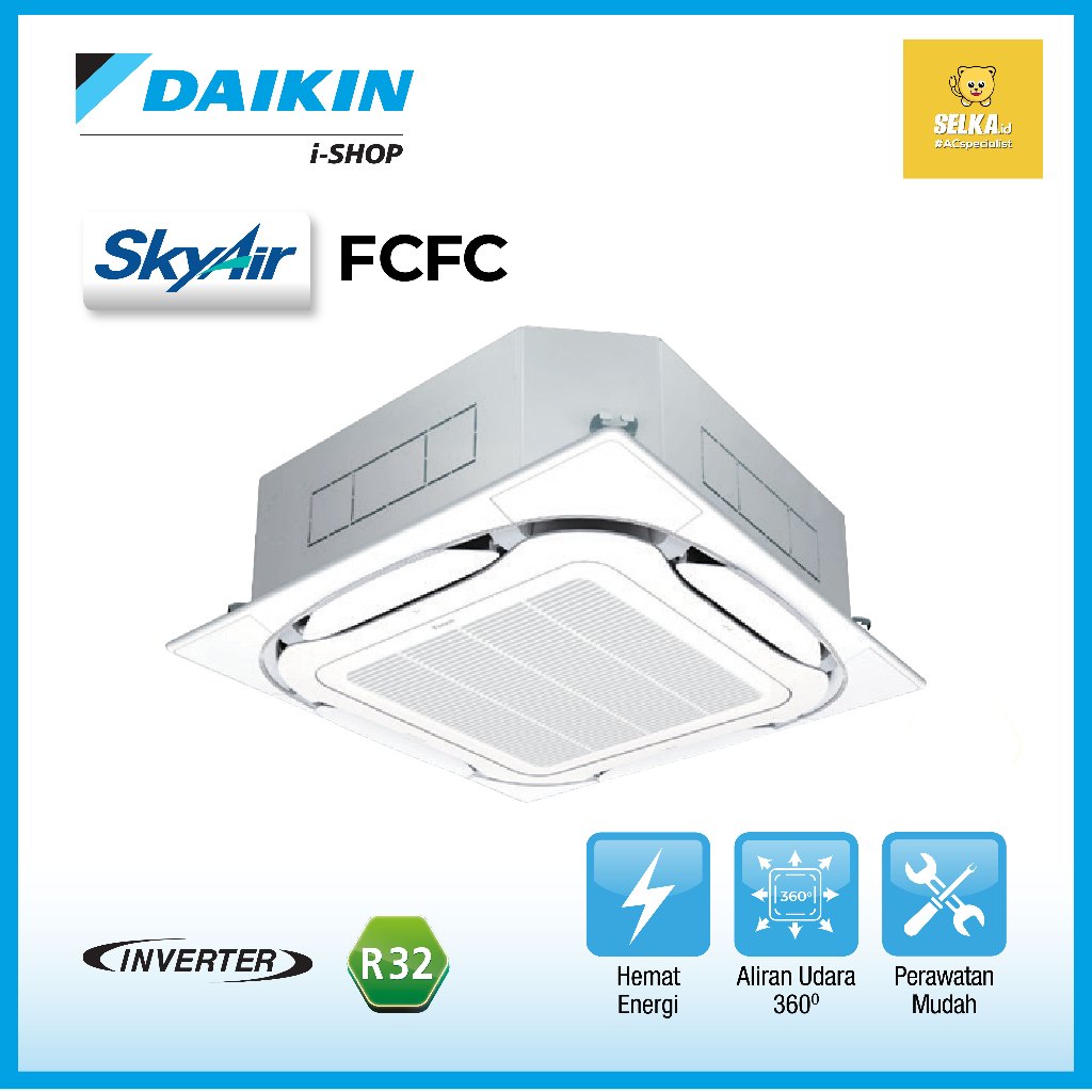DAIKIN FCFC71DVM4 + RZFC71DY14 AC CASSETTE 3 PK SKY AIR INVERTER